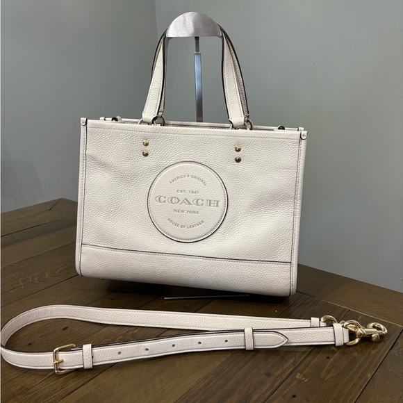 Coach Handbags - Coach Dempsey Carryall in Chalk White Pebble Leather